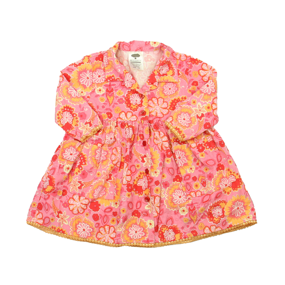 Mulberri Bush Girls Pink | Yellow | Red Floral Dress size: 12 Months
